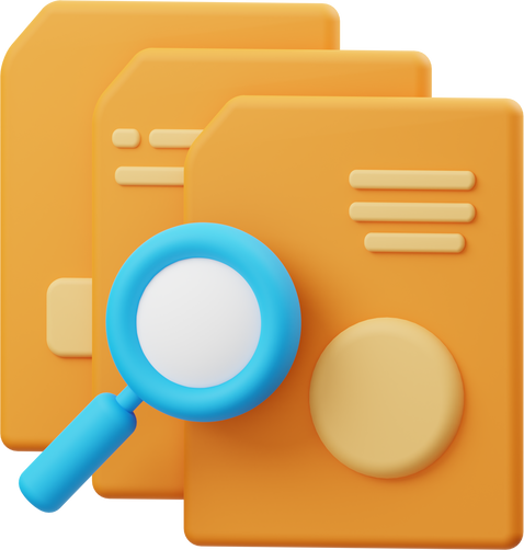 Data Research 3D Icon